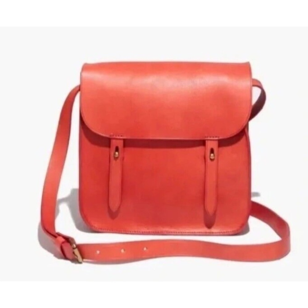 Madewell Leather Watertower Messenger Crossbody Bag Purse Etruscan Clay Red